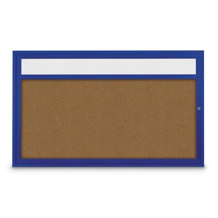 United Visual Products Hinge-less Radius Corkboard, 30"x36", Satin Alum Frame/Rubber UVEB3036R-SATIN-RUBBER